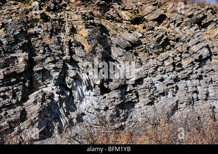 Si ripiega in calcare, Oklahoma, Stati Uniti d'America. Foto Stock