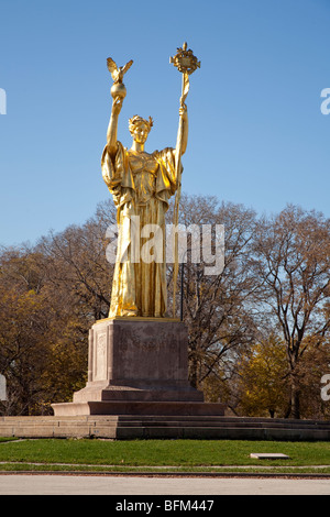 La Repubblica statua dalla Fiera Mondiale Columbian Exposition di 1893 in Chicago Illinois usa Foto Stock