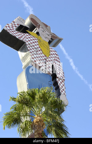 'Fiume Rick' insegna al neon eretta nel 1981 a Laughlin, Nevada Pioneer Hotel & Gambling Hall Foto Stock