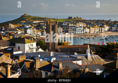 St Ives città e porto, North Cornwall, Sud Ovest Inghilterra Foto Stock