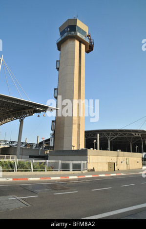 Israele, Ben-Gurion international airport Air torre di controllo Foto Stock