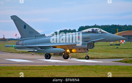 Italian Eurofighter Typhoon a RAF Kinloss Morayshire SCO 5561 Foto Stock