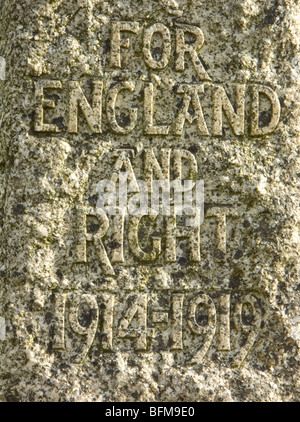War Memorial, Settimana Santa Maria, Cornwall Foto Stock