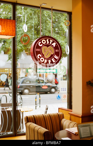 Costa Coffee Shop, Baker Street, Londra, Inghilterra, Regno Unito, Europa Foto Stock