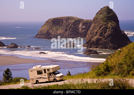 Whalehead spiaggia a Samuel H. Boardman stato parco vicino Brookings è facilmente accessibile da RVs Oregon USA Foto Stock