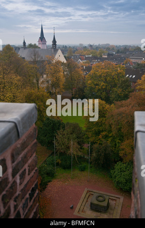 La germania,Nord Reno Westfalia,,Kempen, vista del paese dal castello Foto Stock