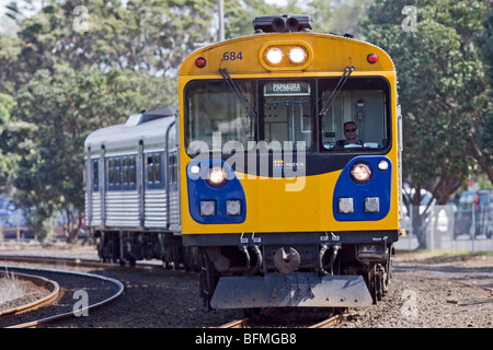 Un ADK Diesel Multiple Unit (DMU) treno, Auckland, Nuova Zelanda, Martedì, 15 settembre 2009. Foto Stock