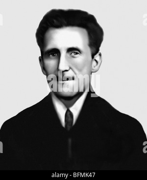 George Orwell 1903 1950 romanziere inglese saggista illustrazione moderna dopo una fotografia Foto Stock