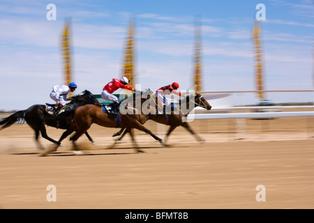 Australia, Queensland, Birdsville. Le corse di cavalli in un outback a Birdsville le gare di coppa. Foto Stock