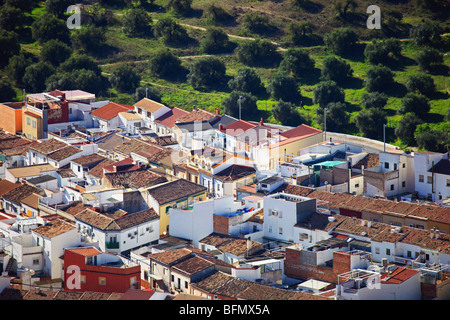 Spagna, Andalusia Cano Quebrado, Jaen, veduta aerea della città di Jaen Foto Stock