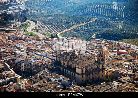 Spagna, Andalusia Jaen, Cano Quebrado, la rinascimentale Cattedrale di Jaen nel centro di Jaen. Foto Stock