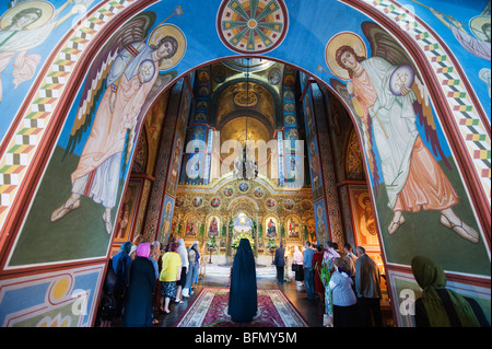 Ucraina, Kiev, St Michaels oro Monastero a cupola, 2001 copia del 1108 originale Foto Stock