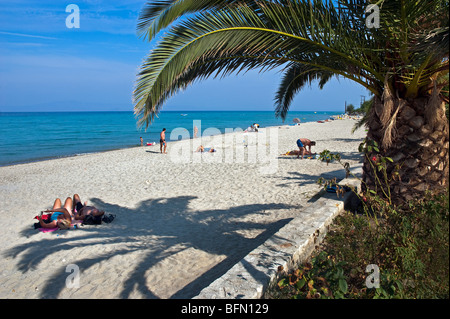 Polichrono Beach, Halkidiki in Grecia. Foto Stock