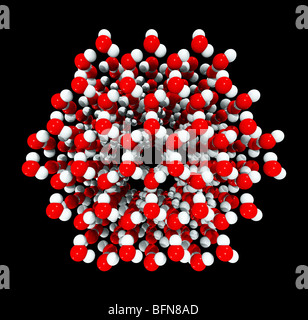 Tridimensionale a computer generato il modello del reticolo cristallino la struttura del ghiaccio. Foto Stock