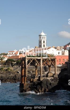 Lungomare a Garachico Tenerife Canarie Spagna Foto Stock