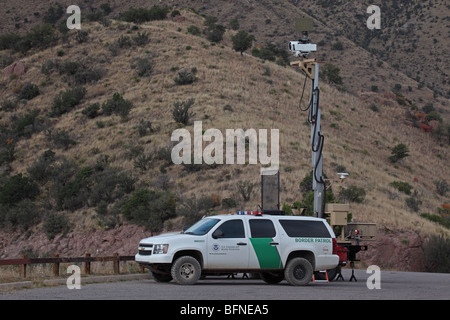 Mobile unità di sorveglianza - STATI UNITI Pattuglia di Confine - Montagne Huachuca - Arizona - USA Foto Stock