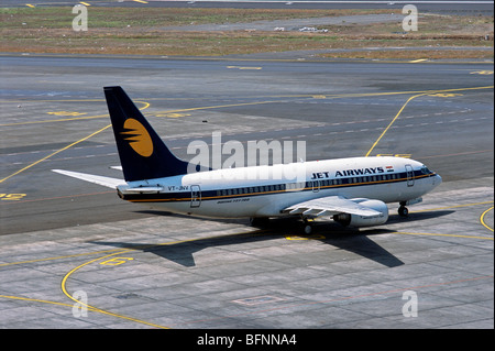 Jet Airways aereo aeroporto CST Bombay Mumbai India Maharashtra Foto Stock