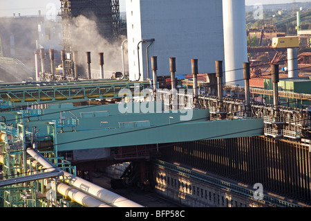 Impianto di cokeria per la produzione di acciaio, Germania. Foto Stock