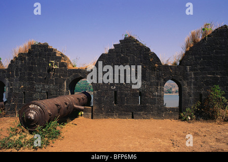 Cannone ; Murud Janjira Fort ; Murud ; Raigad ; Maharashtra ; India ; asia Foto Stock