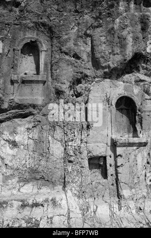 Baneas parco nazionale di sorgente del fiume Giordano,tempio al dio Pan Foto Stock