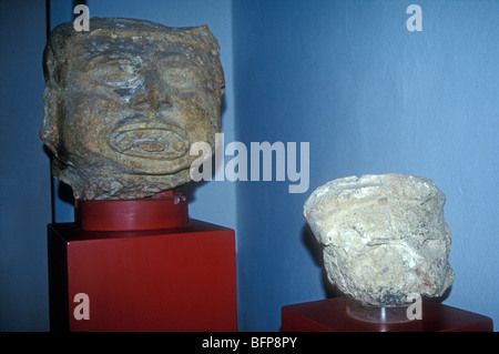 Sculture Maya da San Gervasio sito archeologico, il Museo de la Isla Cozumel Museum di San Miguel de Cozumel Cozumel, Foto Stock