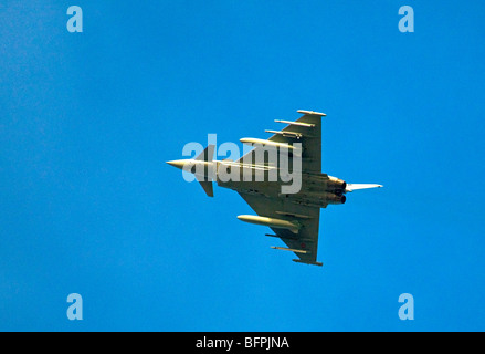 Eurofighter Typhoon il decollo dalla base RAFAir a Varese Ligure Morayshire SCO 5576 Foto Stock
