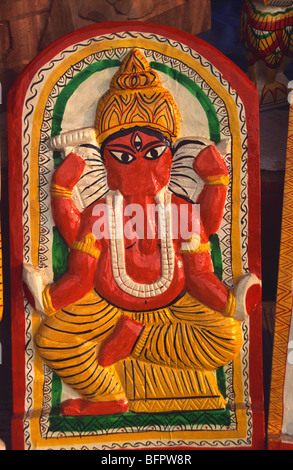 DBA 66417 : idolo in legno di dio Ganesh ; India Foto Stock