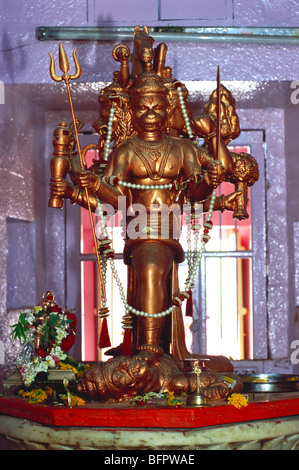 Panchmukhi Hanuman idol in tempio ; Ujjain ; Madhya Pradesh ; India Foto Stock