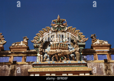 RAA 66927 : Gopuram di Chidambaram tempio ; Tamil Nadu ; India Foto Stock