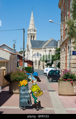 Fouras town center Charente Maritime Foto Stock