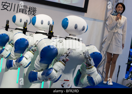 'Motoman robot" prodotta dalla società Yaskawa, International Robot Exhibition 2009, a Tokyo, Giappone Foto Stock