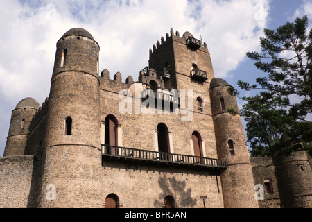 Rovine del palazzo imperiale a Gondar costruito nei tardi 1630's Foto Stock