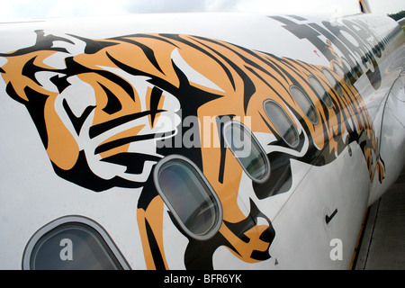 Tiger Logo AirwaysLivery piano LCCT Singapore Foto Stock