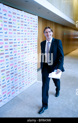 Vladimir Smicer primo giorno come un manager della Czech National football team Foto Stock