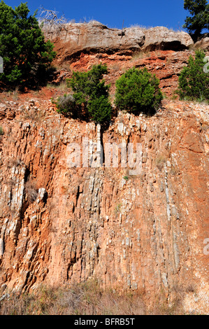 Una posizione angolare unconformity. Oklahoma, Stati Uniti d'America. Foto Stock