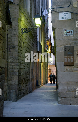 Sant Domenec e Marlet strade . La grande chiamata . Medieval Quartiere Ebraico, XII-XIV secolo. Barcellona. La Catalogna. Spagna. Foto Stock