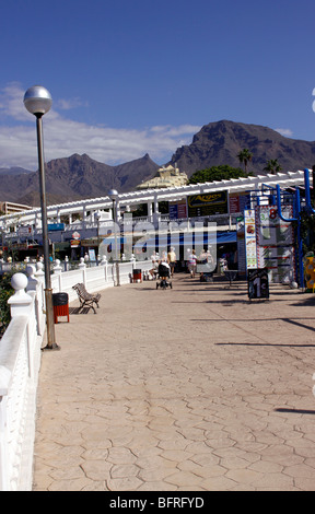 LA PASSEGGIATA NOSTALGICA DI PLAYA DE TORVISCAS. COSTA ADEJE TENERIFE. ISOLE CANARIE. 2009 Foto Stock