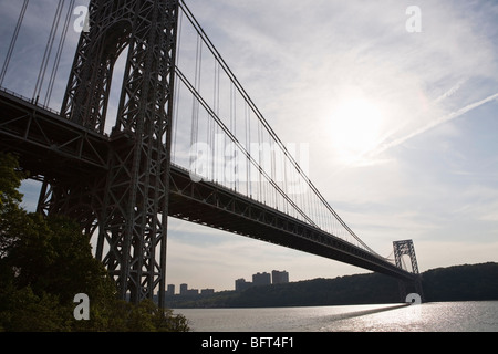 George Washington Bridge, la città di New York, New York, Stati Uniti d'America Foto Stock