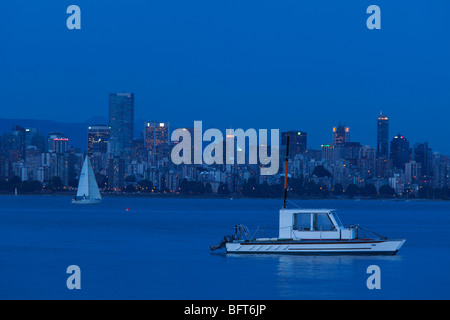 Vancouver vista da Jericho Beach, British Columbia, Canada Foto Stock