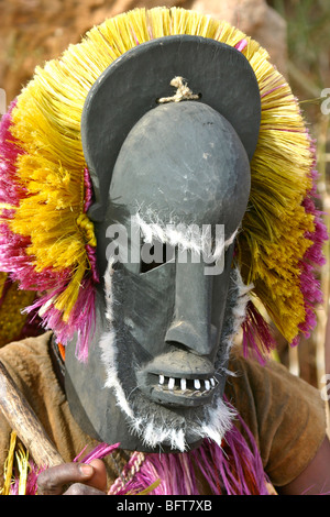Dogon con maschera tradizionale Foto Stock