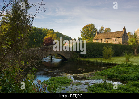 Ponte Packhorse,Alport,Parco Nazionale di Peak District, Derbyshire, Inghilterra Foto Stock