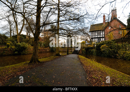 Oltre al Bridgewater Canal a Worsley. Greater Manchester. Foto Stock