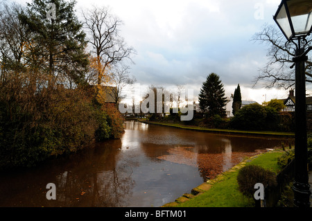 Oltre al Bridgewater Canal a Worsley. Greater Manchester. Foto Stock