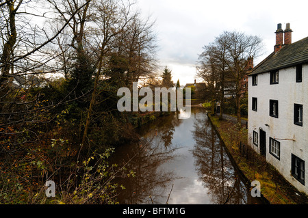 Oltre al Bridgewater Canal a Worsley. Greater Manchester. Foto Stock