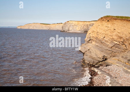 Scogliera a forma di testa, Somerset Jurrasic coast Foto Stock