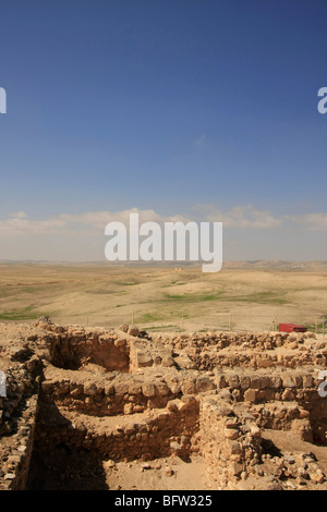 Israele, del Negev. Resti archeologici in città alta in Tel Arad Foto Stock