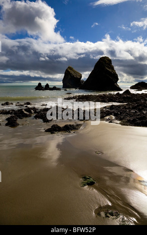 Ballydowane cove, rame coast geopark, vicino bunmahon, nella contea di Waterford, Irlanda Foto Stock