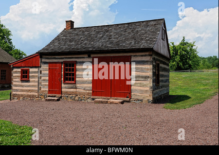 Negozio di fabbro ferraio a Daniel Boone Homestead Foto Stock