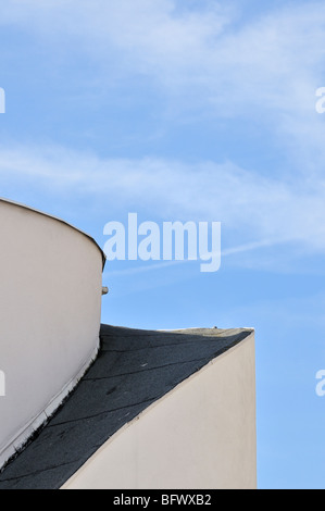 Weissenhofsiedlung Weissenhof insediamento, Hoelzelweg 1, dettaglio di casa top, architetto Hans Scharoun, Stoccarda, Germania Foto Stock