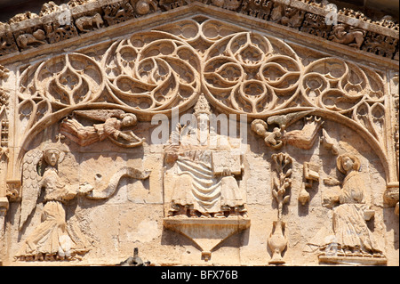 Gotica catalana portica stile( 1430) di Antonio Gambara, Cattedrale di Palermo, Sicilia Foto Stock